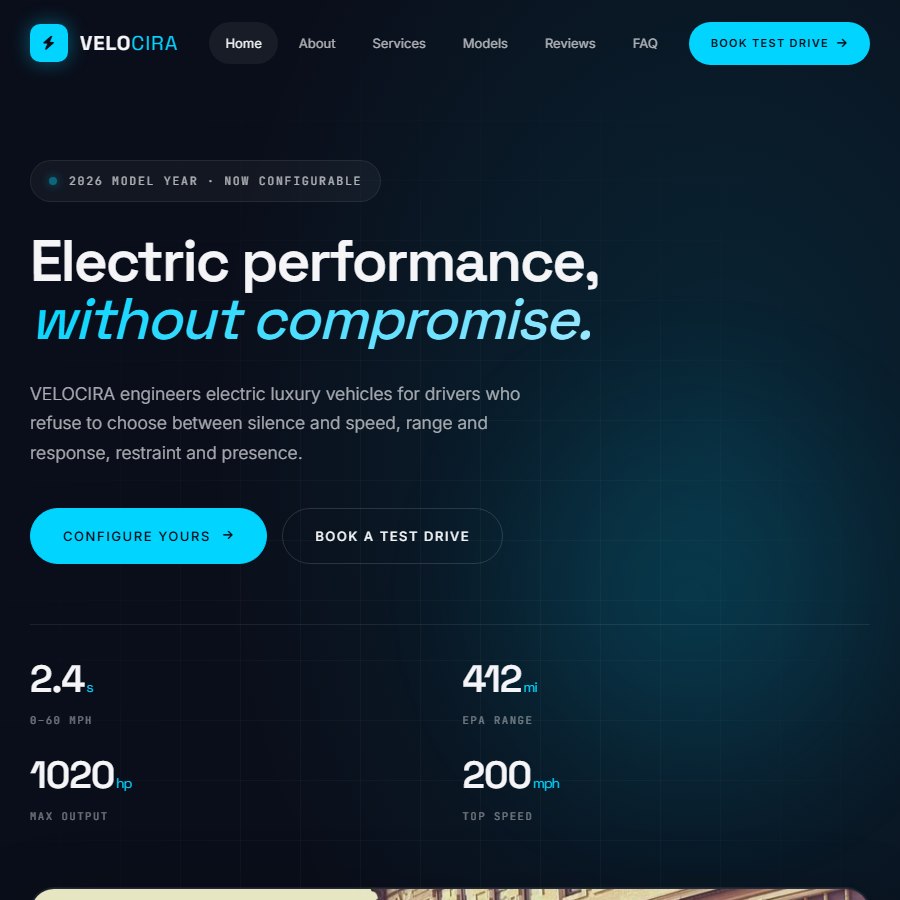 Automobile free website template screenshot
