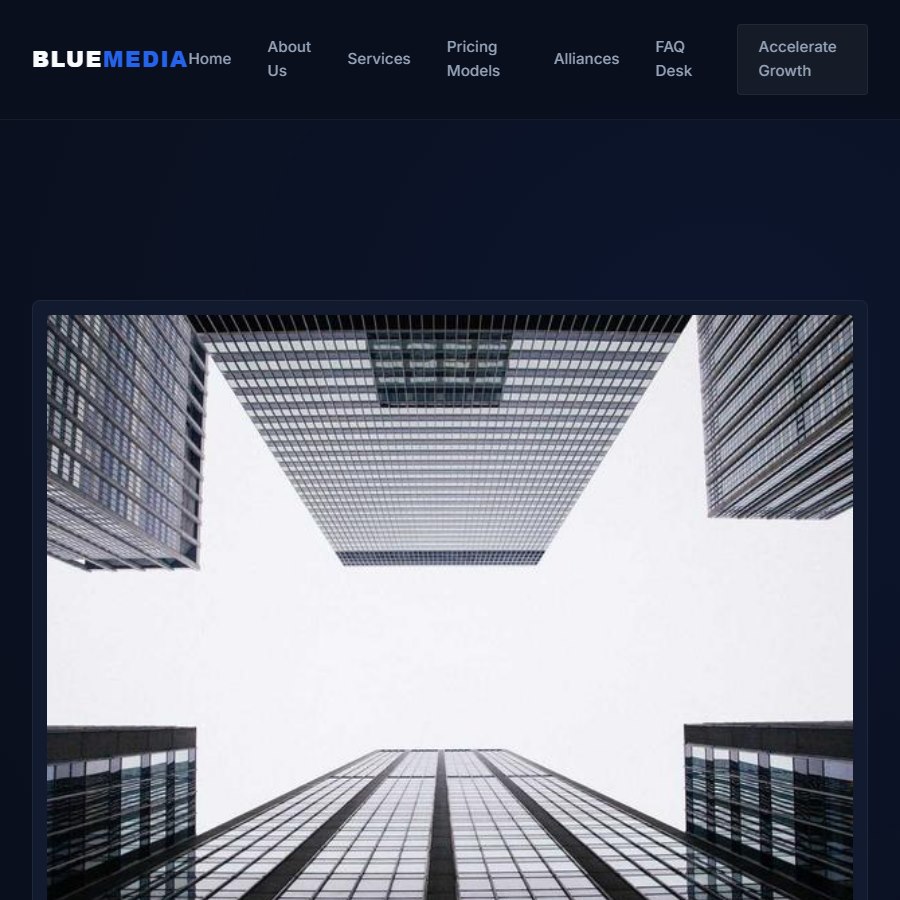 Blue Media free website template screenshot