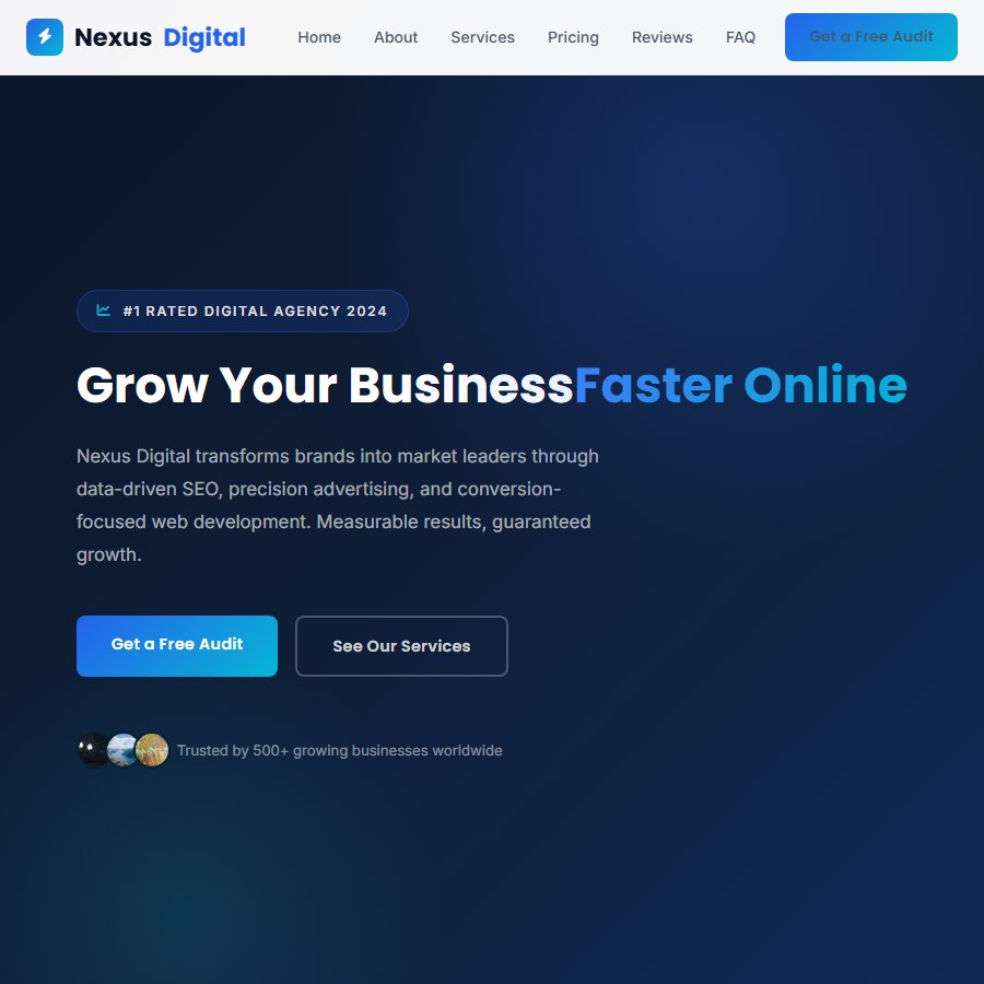 Business free website template screenshot
