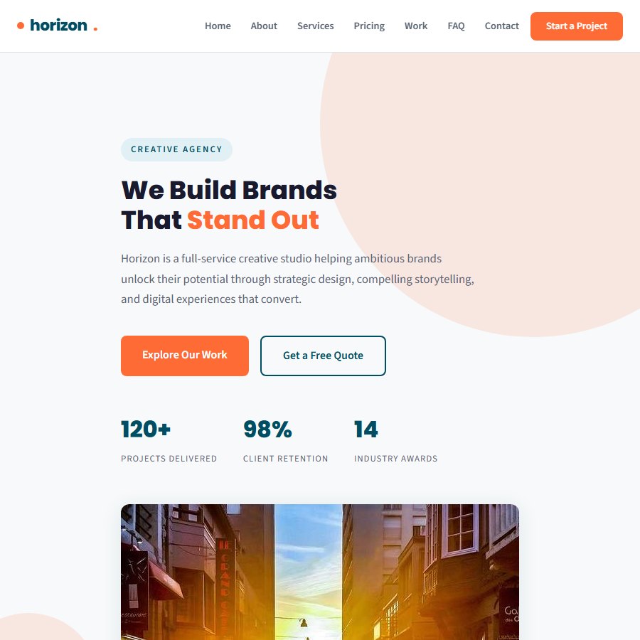 Classic free website template screenshot