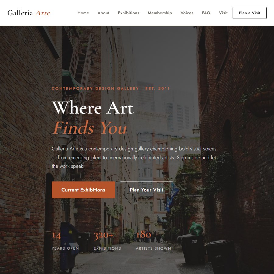 Design Gallery free website template screenshot