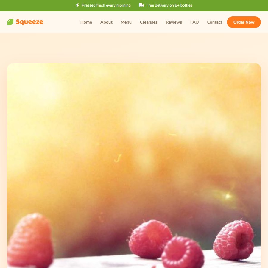 Fruit free website template screenshot