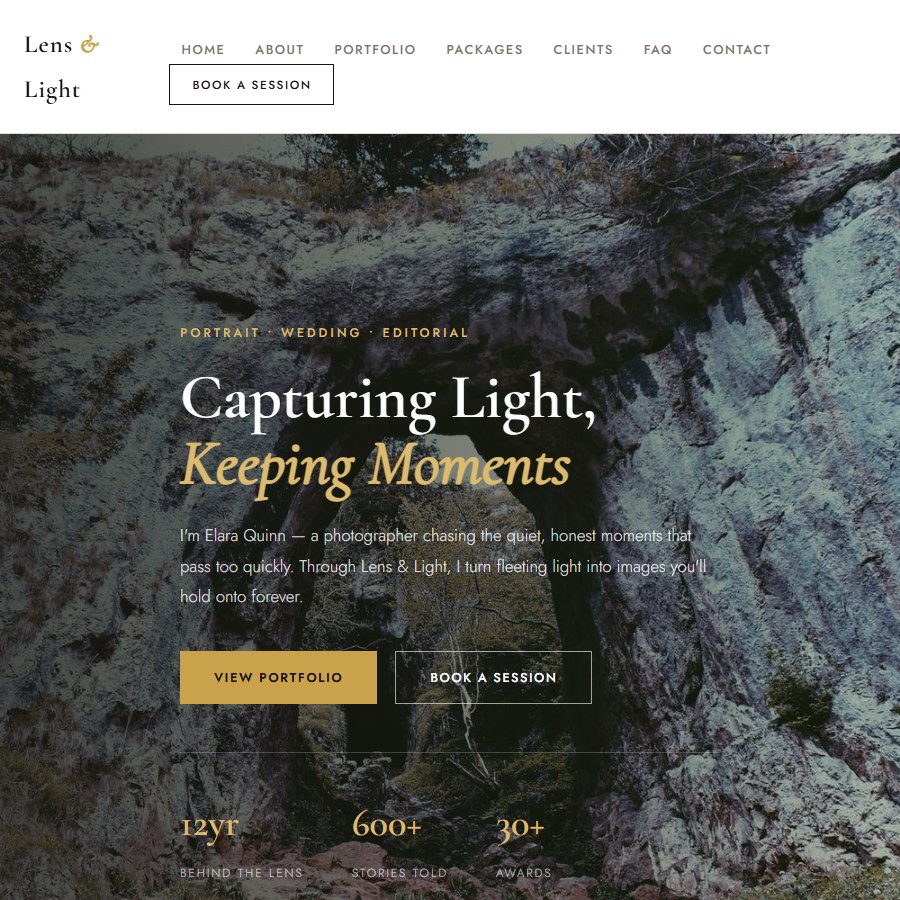 Gallery free website template screenshot