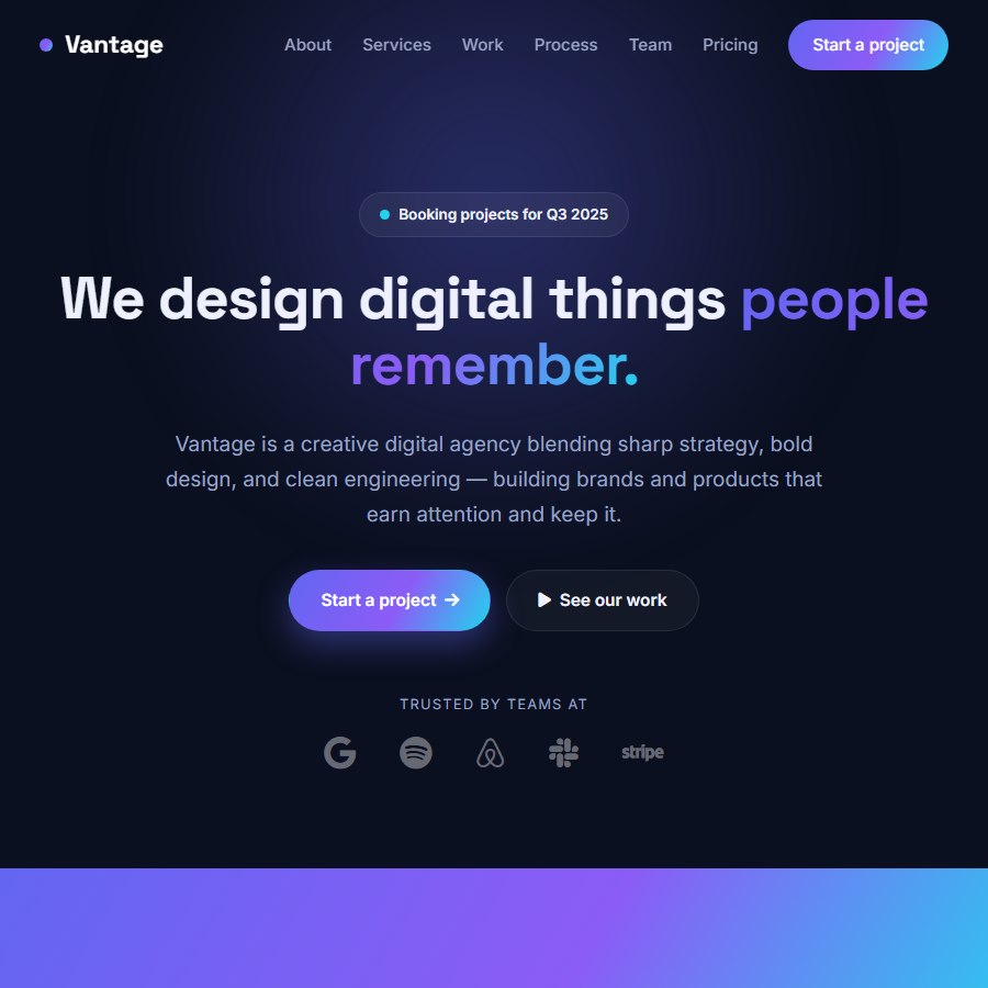 Green free website template screenshot