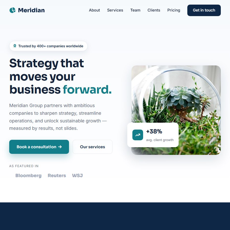 Light Blue free website template screenshot