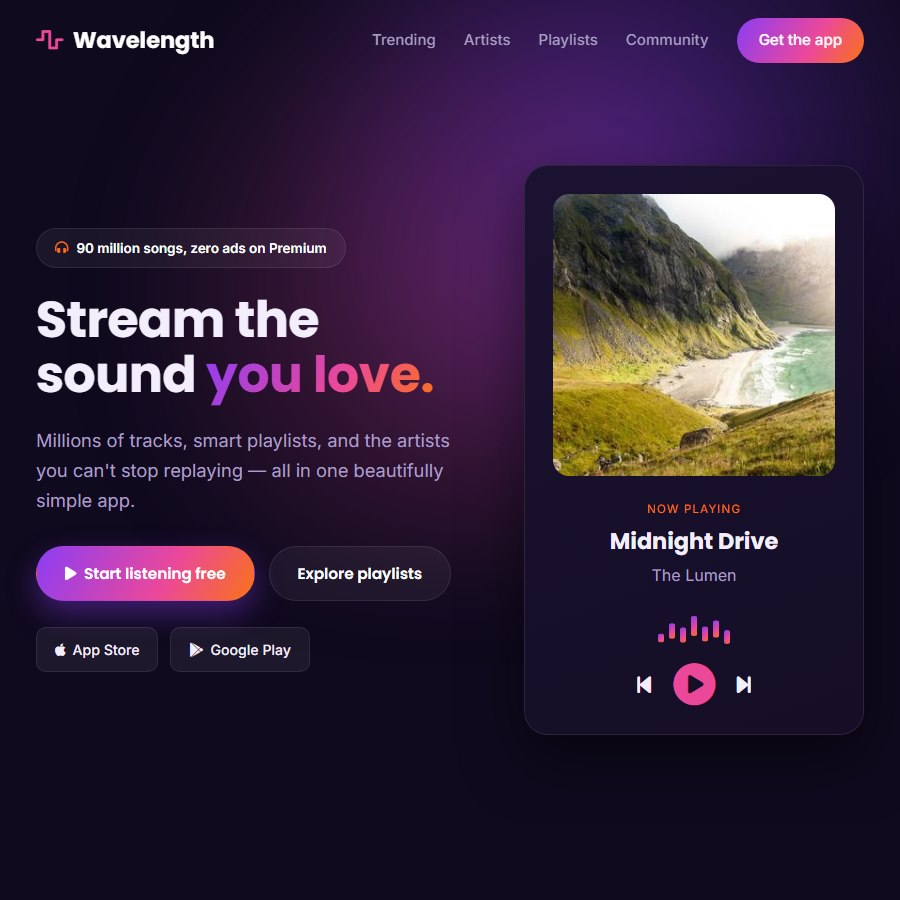 Music Note free website template screenshot