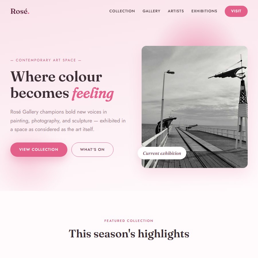 Pink free website template screenshot