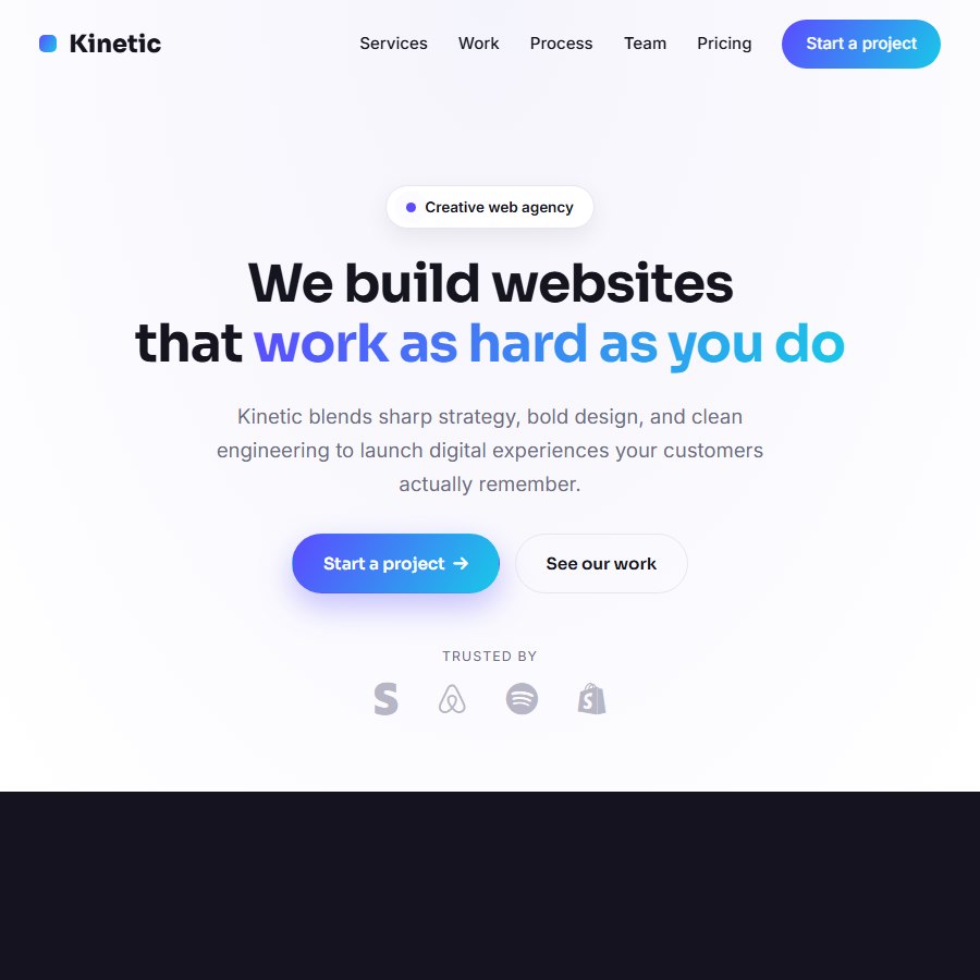 Salad free website template screenshot