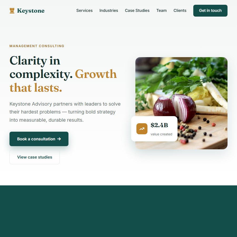 Slogan free website template screenshot