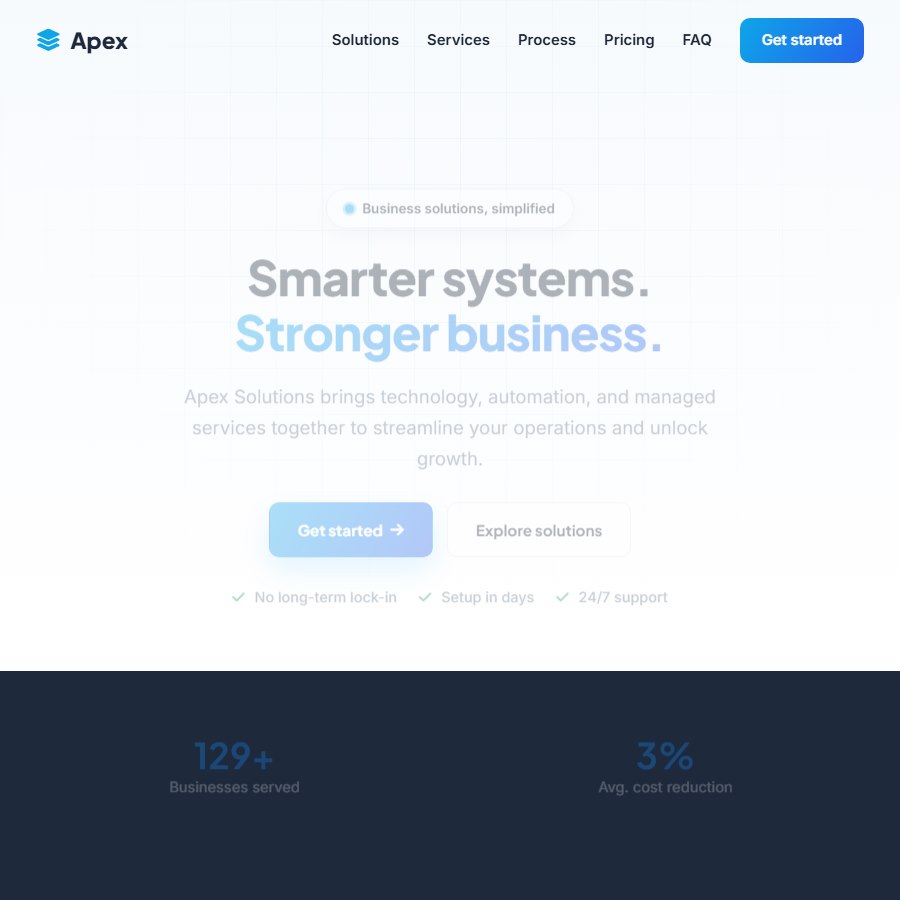 Solution free website template screenshot