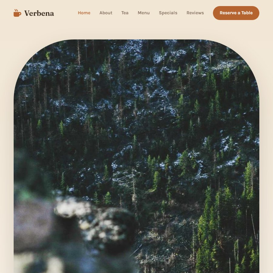 Tea And Meal free website template screenshot