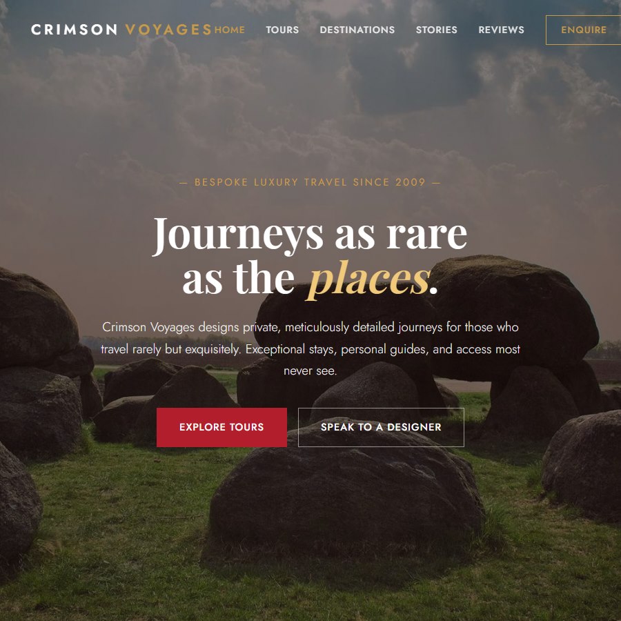 Travel1 free website template screenshot