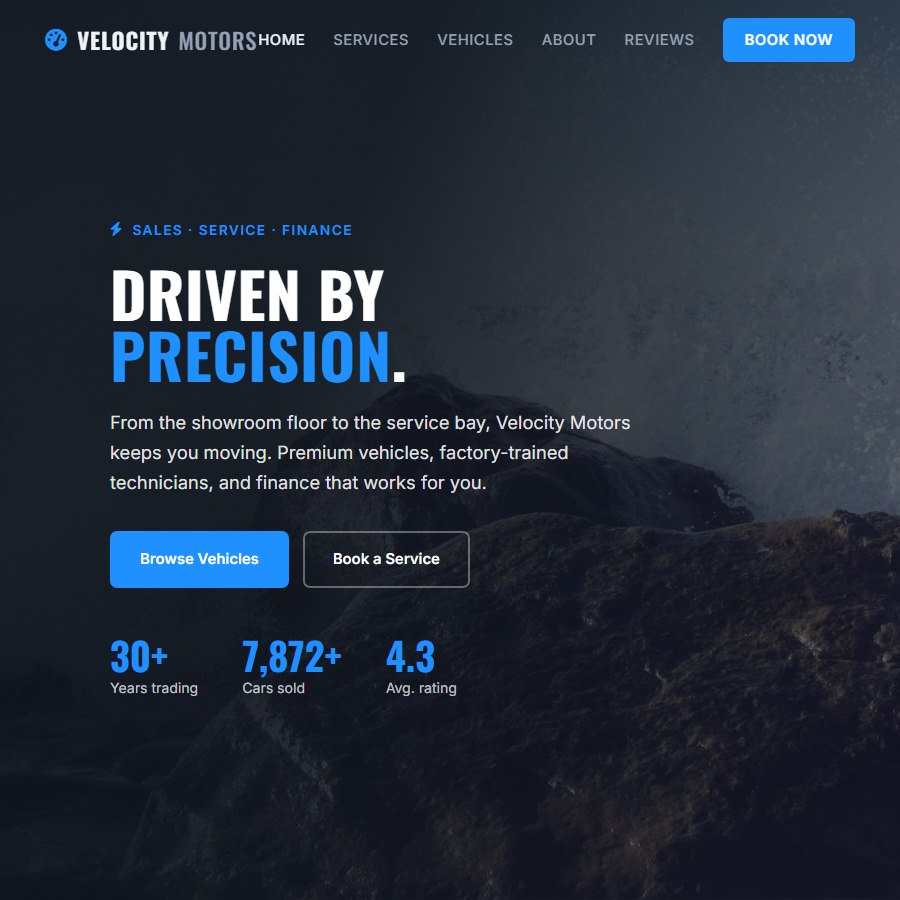Auto Business free website template screenshot