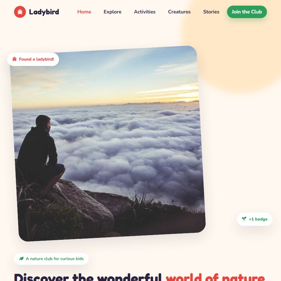 Lady Bird free website template screenshot