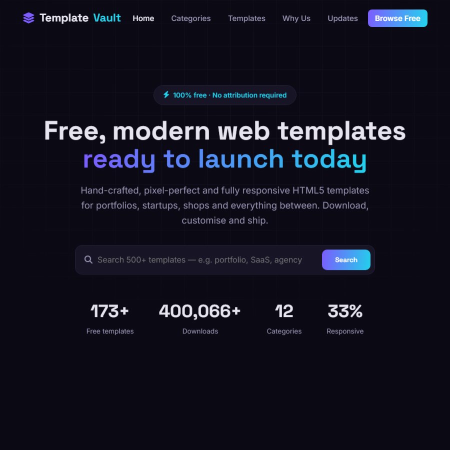 Lion free website template screenshot