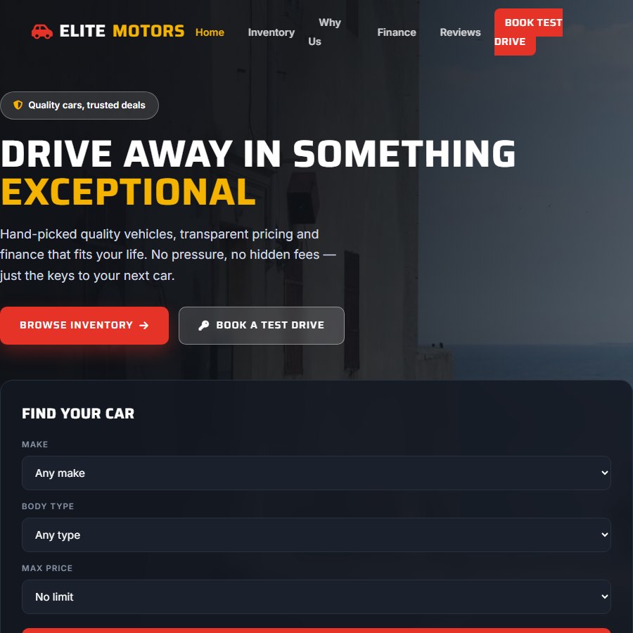Motors free website template screenshot